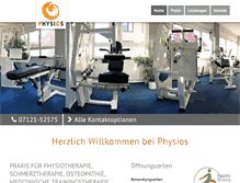 Tablet Screenshot of physios-reutlingen.de